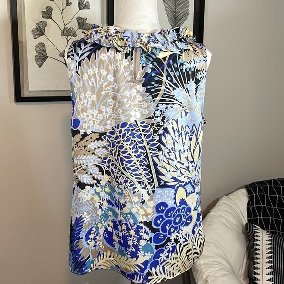Talbot’s ruffle neck tank top blouse, size L - Picture 5 of 8